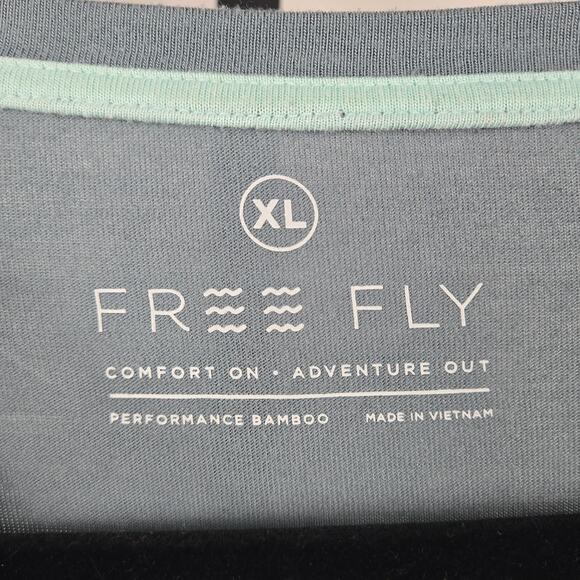 Free Fly Men's Bamboo Long Sleeve Shirt Grey Size XL - Picture 4 of 8